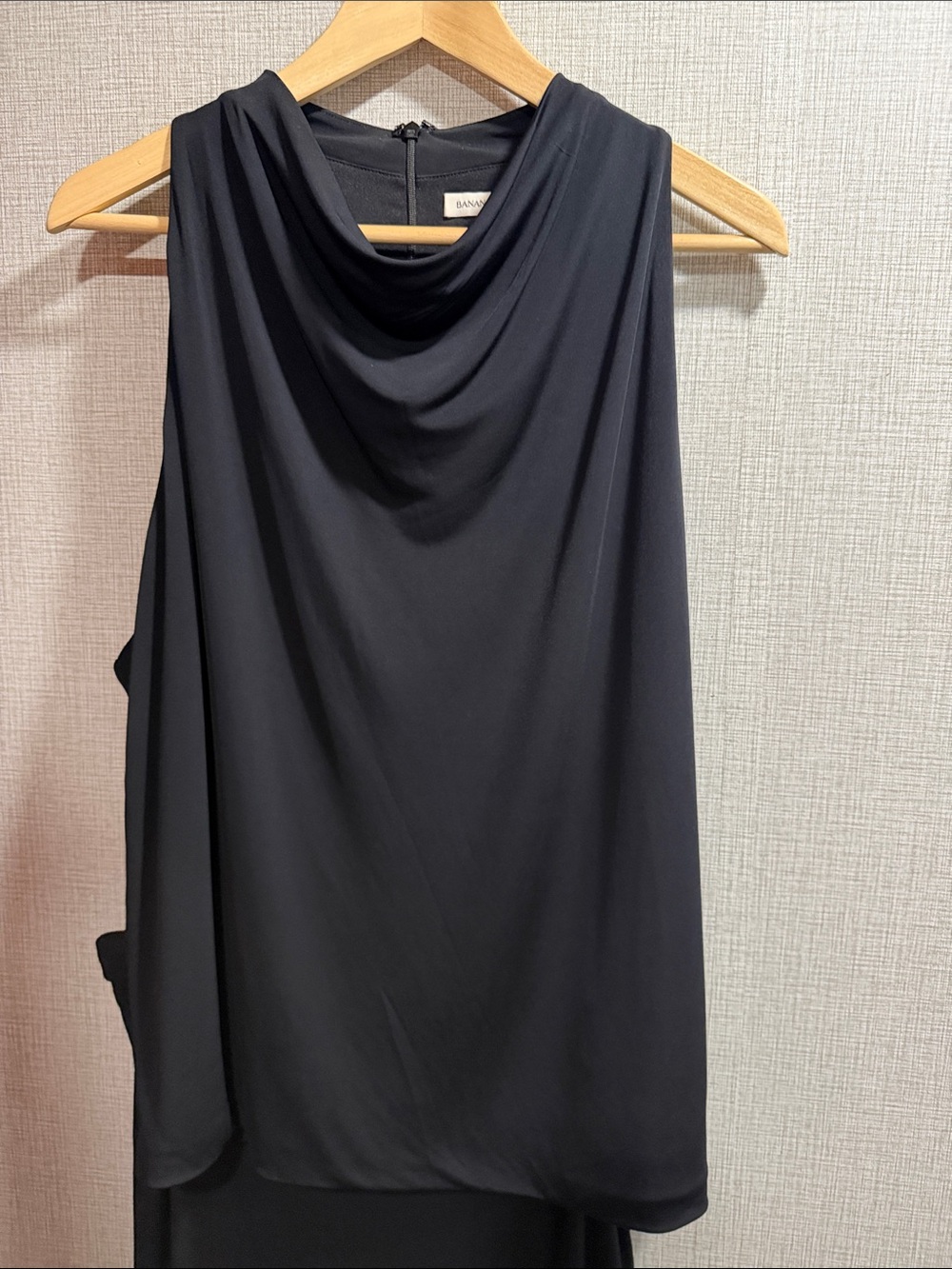 Banana Republic Black Jersey Sleeveless Cowl Neck Top Size XXL